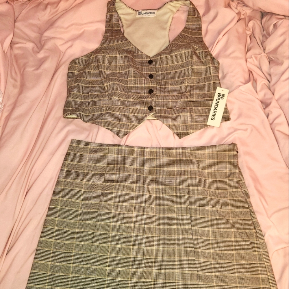 Vest and Mini Skirt